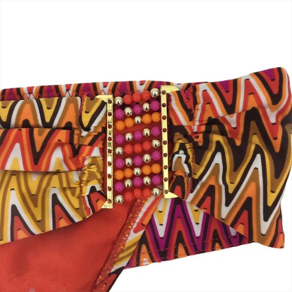 ABS Allen Schwartz Beaded Tribal Print Bottom - Picture 2 of 5